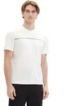 Tom Tailor Herren T-Shirt PRINTED CREWNECK Regular Fit Wei&szlig; 20000 M
