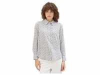 Tom Tailor Damen Bluse PRINTED COLLAR Relaxed Fit Grau Floral Design 33766 40