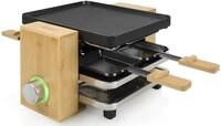 PRINCESS Raclette Pure 4, 800 W, Bambusgeh&auml;use, 4 Pf&auml;nnchen