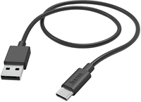 HAMA USB-Ladekabel USB-A - USB-C, 1 m, Schwarz