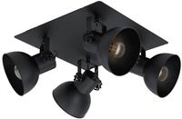 EGLO Deckenleuchte 43434 schwarz, f&uuml;r 4 x E27, max. 40 W