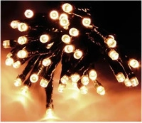 LED-Lichterkette, 96 LEDs, warmwei&szlig;, Batterie, schwarz, Innen/Au&szlig;en, 7,5 m,...