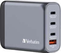 VERBATIM USB-Ladeger&auml;t 32202, 100W, 1x USB-A QC, 3x USB-C PD, grau
