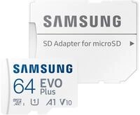 SAMSUNG MicroSDXC-Speicherkarte EVO Plus (2024) 64GB inkl. Adapter