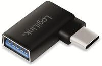 LOGILINK USB-Adapter AU0055, schwarz, USB-C auf USB-A, 90&deg; gewinkelt
