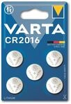 VARTA Knopfzelle Lithium, CR2016, 3V 5 St&uuml;ck