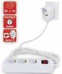 REV Steckdosenleiste Powersplit, 3-fach, mit Schalter, 5 m, wei&szlig;