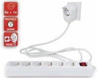 REV Steckdosenleiste Powersplit, 6-fach, mit Schalter, 5 m, wei&szlig;