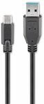 GOOBAY USB 3.0 Typ A/C Anschlusskabel, 73141, 3 m, schwarz