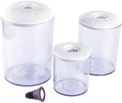 MAGICVAC Vakuumbeh&auml;lter, 3er Set, 0,75/1,5/3 L, mit Deckel
