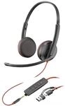 POLY Headset Blackwire C3225 USB-C + USB-C/A-Adapter
