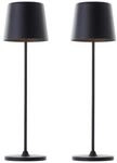 BRILLIANT LED-Akku-Tischleuchte Kaami, 2 W, 310 lm, 3000 K, schwarz, 2er Set