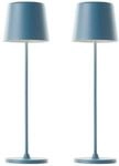 BRILLIANT LED-Akku-Tischleuchte Kaami, 2 W, 310 lm, 3000 K, blau, 2er Set