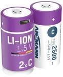 ANSMANN Li-Ion Baby-C-Akku, Typ 2500 (min. 2300mAh), 2 St&uuml;ck