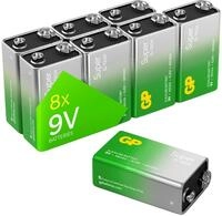 GP Super Alkaline-Batterie E-Block, 6LR61, MN1604, 9V, 8 St&uuml;ck