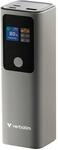 VERBATIM Powerbank, Charge'n'Go, 183 W, 27000 mAh, 1x USB-C, 1x USB-A, metall-grau
