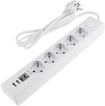 CHILITEC Steckdosenleiste, 5-fach, USB-A+C, 1,5 m Zuleitung, wei&szlig;