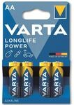 VARTA Batterie Alkaline, Mignon, AA, LR06, 1.5V, Longlife Power, 4 St&uuml;ck