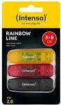 INTENSO USB-Stick Rainbow Line 3502463 USB 2.0 8GB 3er Pack