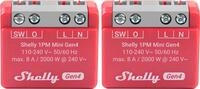 SHELLY Relais 1PM Mini Gen4, 8 A, WLAN, Bluetooth, rot, 2 St&uuml;ck