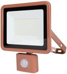 REV LED-Fluter Eco+, mit Sensor, 30W, 6500K, 2550lm, kaltwei&szlig;, IP44, terracotta