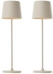 BRILLIANT LED-Akku-Tischleuchte Kaami, 2 W, 310 lm, 3000 K, beige, 2er Set