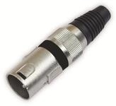 OMNITRONIC XLR-Stecker 3-polig, schwarz, 10 St&uuml;ck
