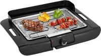 CLATRONIC Barbecue-Tischgrill BQ 3841, Elektrogrill, Schwarz, 2000 W