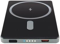 SCHWAIGER Powerbank LPBC0500, 5.000 mAh, QI-Ladefunktion, MagSafe-kompatibel,