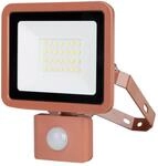 REV LED-Fluter Eco+, mit Sensor, 20W, 6500K, 1700lm, kaltwei&szlig;, IP44, terracotta