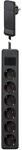 GEBRO Steckdosenleiste 104715, 6-fach, mit Flachstecker SmartPlug, schwarz