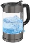 PROFI COOK Glas-Wasserkocher PC-WKS 1322, 1,7L, Glas & Edelstahl, 2200 W, DarkInox