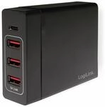 LOGILINK USB-Lader, PA0122, 4-fach, 75W, 3x 5V/2,4A USB-A, 1x 5-20V/3A