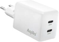 AQIILA USB-Lader Chargebird W2, 45 W, 2-fach, 2x USB-C, wei&szlig;