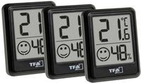 TFA Digitales Thermo-Hygrometer 30.5060.01.03, 3 St&uuml;ck, schwarz