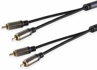 BLACK COTTON Cinchkabel, Stereo, 1,5 m, schwarz