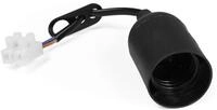 MCSHINE Renovierungsfassung, E27, mit 11 cm Kabel und Aufh&auml;nger, schwarz