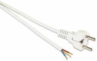 GOOBAY Netzkabel mit Schutzkontaktstecker, 1,5 m, wei&szlig;