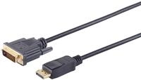 S-IMPULS DisplayPort 1.2 Adapterkabel DVI-D 1080p 3m