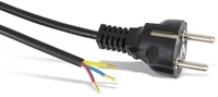 GOOBAY Netzkabel mit Schutzkontaktstecker, 1,5 m, schwarz