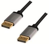 LOGILINK DisplayPort-Kabel CDA0100, Stecker/Stecker, Alu, 4k, 1m