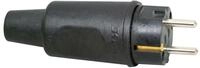 KOPP Schutzkontakt-Stecker 179516009, Vollgummi, Knickschutz, schwarz
