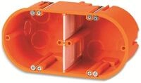 F-TRONIC Hohlwanddose, &Oslash; 68mm, T 60mm, 2-fach,massiv