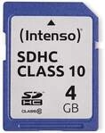 INTENSO SDHC Card 3411450, 4 GB, Class 10 INTENSO SDHC Card 3411450, 4 GB, Class 10