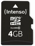 INTENSO MicroSDHC Card 3413450, 4 GB