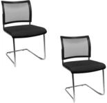TOPSTAR Besucherstuhl Visit 20 Netz schwarz 2er Pack