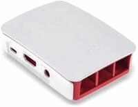 RASPBERRY PI 3 Model B, Geh&auml;use, himbeerfarben/wei&szlig;
