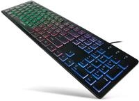 LOGILINK USB-Tastatur beleuchtet ID0138, schwarz