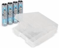 ANSMANN NiMH-Micro-Akku maxE, 800 mAh, 4 St&uuml;ck, mit Batterienbox