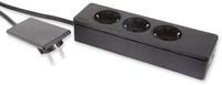 EVOLINE PLUG mit 3-fach Steckdosenleiste, schwarz